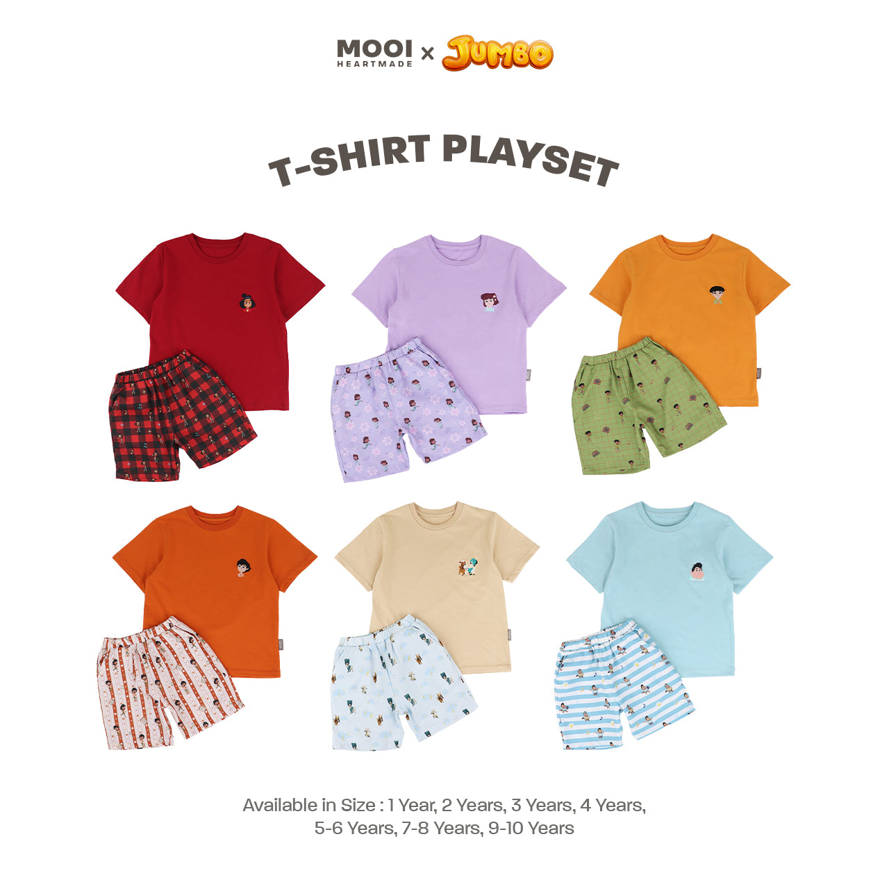 Mooi x Jumbo Setelan Anak T-Shirt Playset