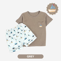 Mooi Setelan Anak Kaos Anak Tshirt Pocket Tee Set