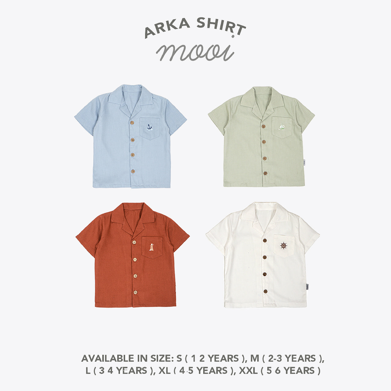 Mooi Kemeja Anak Laki-laki Arka Pocket Shirt V1