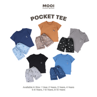 Mooi Setelan Anak Kaos Anak Tshirt Pocket Tee Set