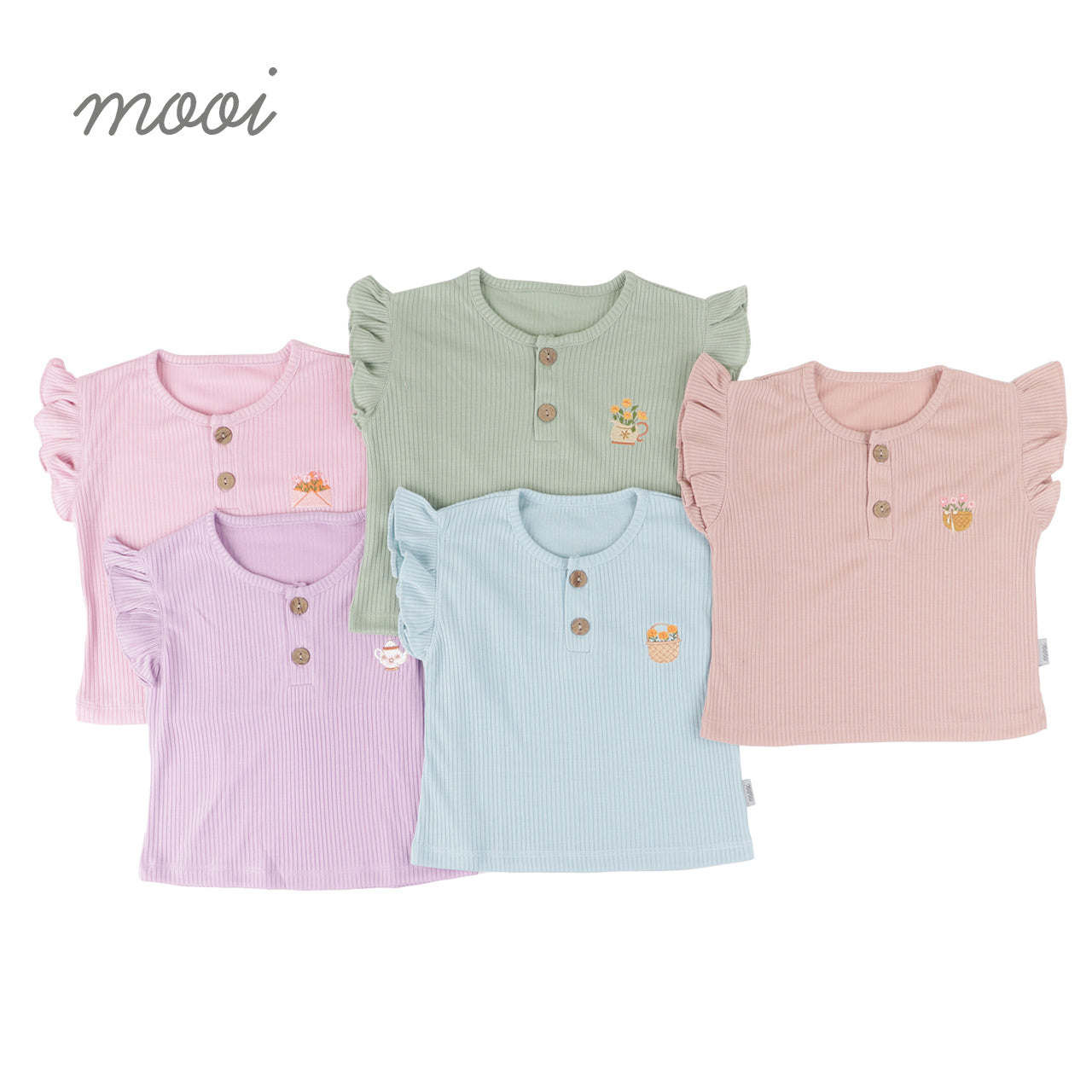 Mooi Setelan Anak Perempuan Narumi Ruffle Set