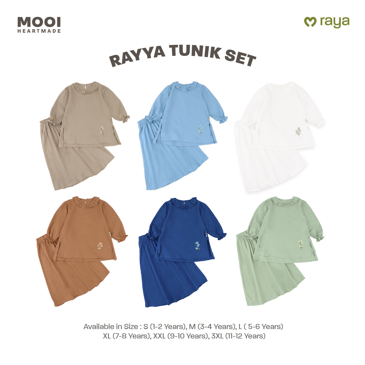 Mooi Setelan Anak Perempuan Raya Collection Rayya Tunik Set