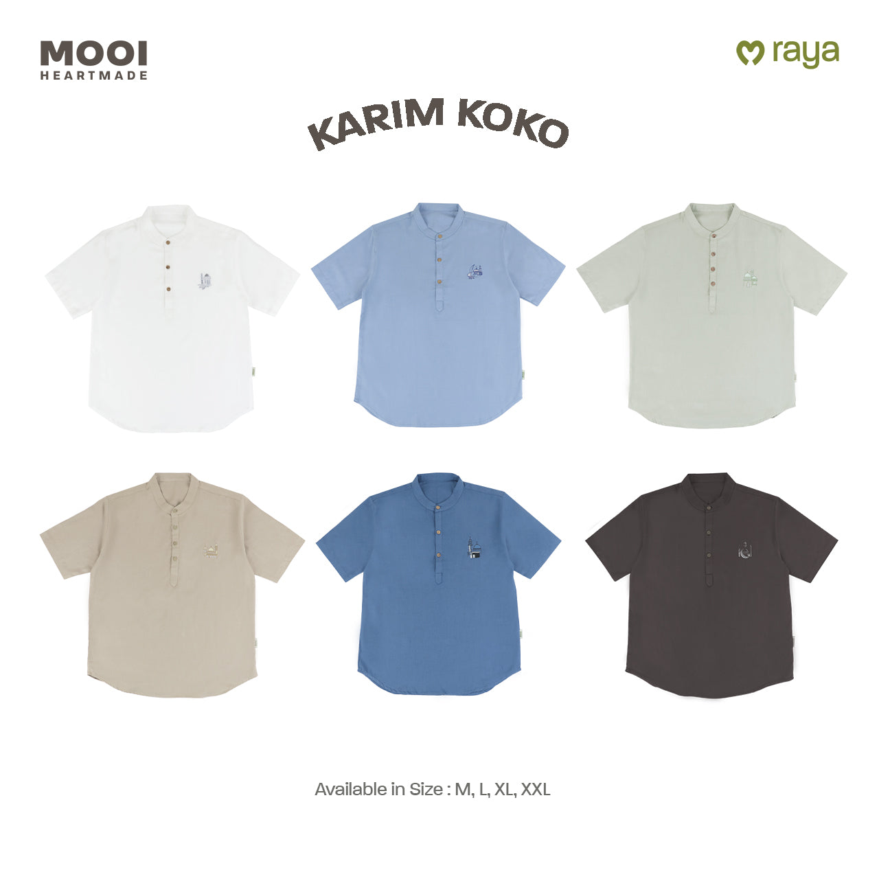 Mooi Atasan Pria Kemeja Pria Raya Collection Karim Koko V1