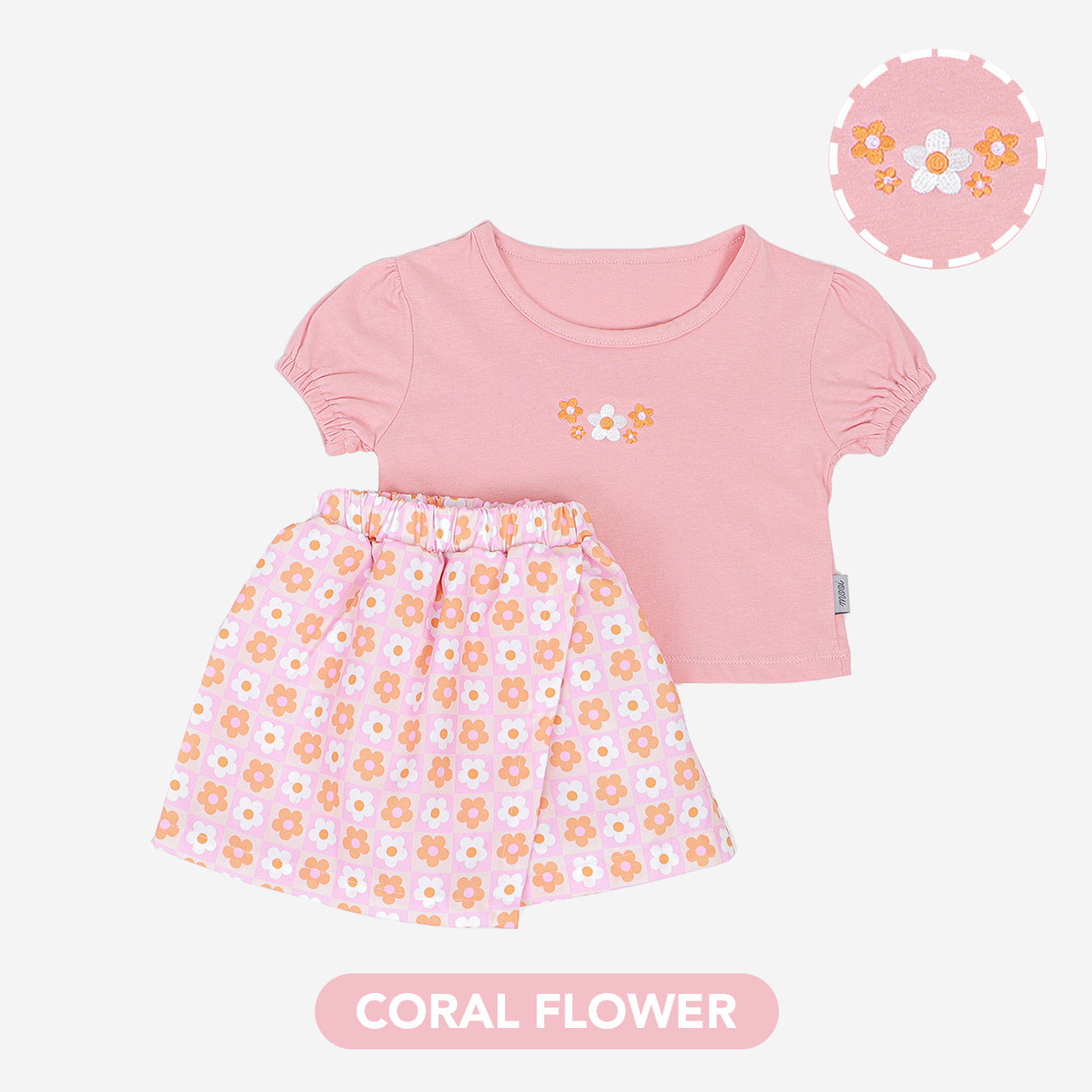 Mooi Setelan Anak Perempuan Alena Skort Set