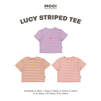Mooi Atasan Anak Perempuan Lucy Rib Striped Tee