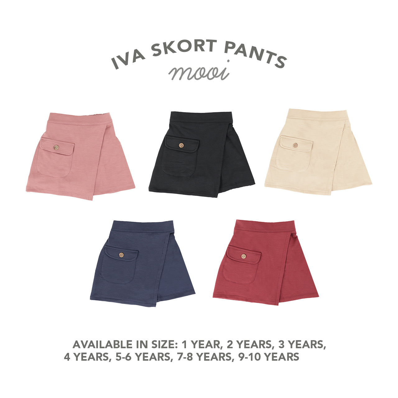 Mooi Rok Celana Skort Anak Perempuan Iva Skort Pants