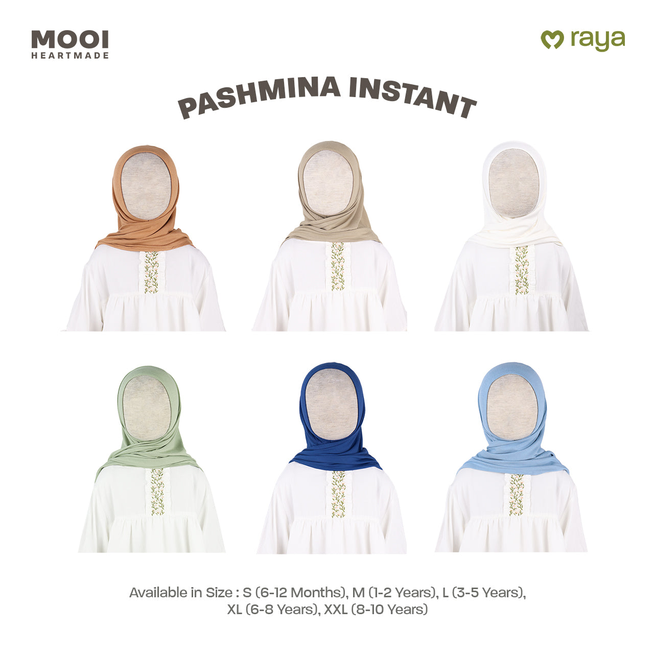 Mooi Pashmina Jilbab Instan Anak Hijab Anak