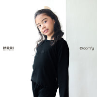 Mooi Atasan Lengan Panjang Anak Perempuan Comfy Rib Basic Long Sleeve Top