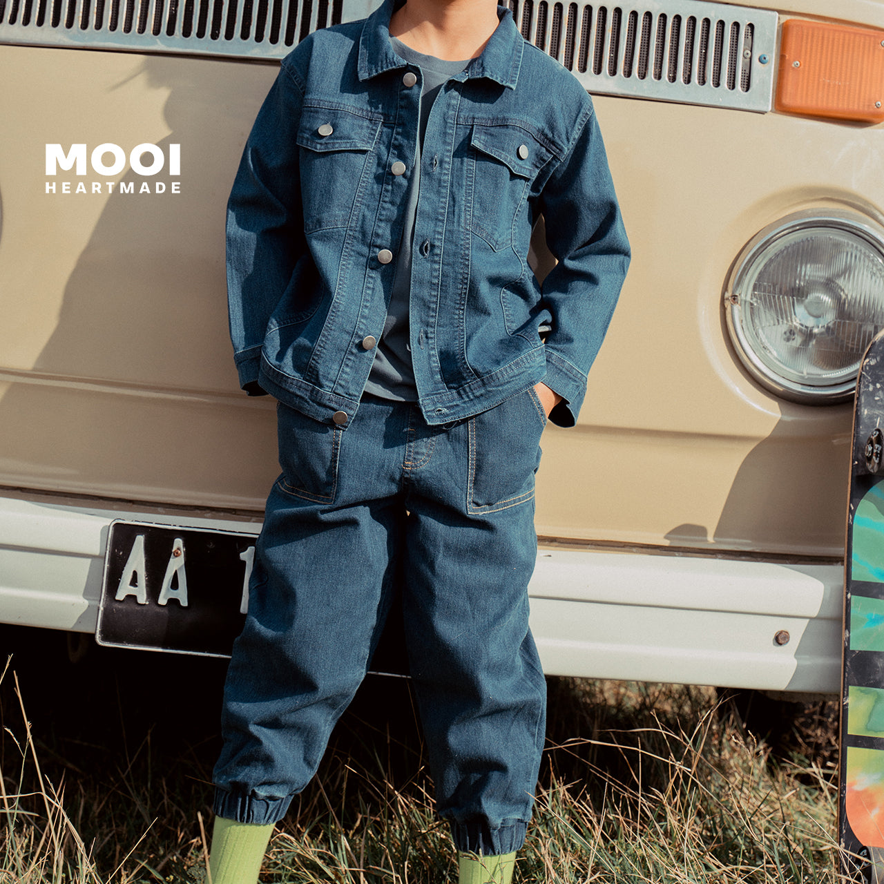 Mooi Celana Jeans Anak Kids Denim Jogger Pants