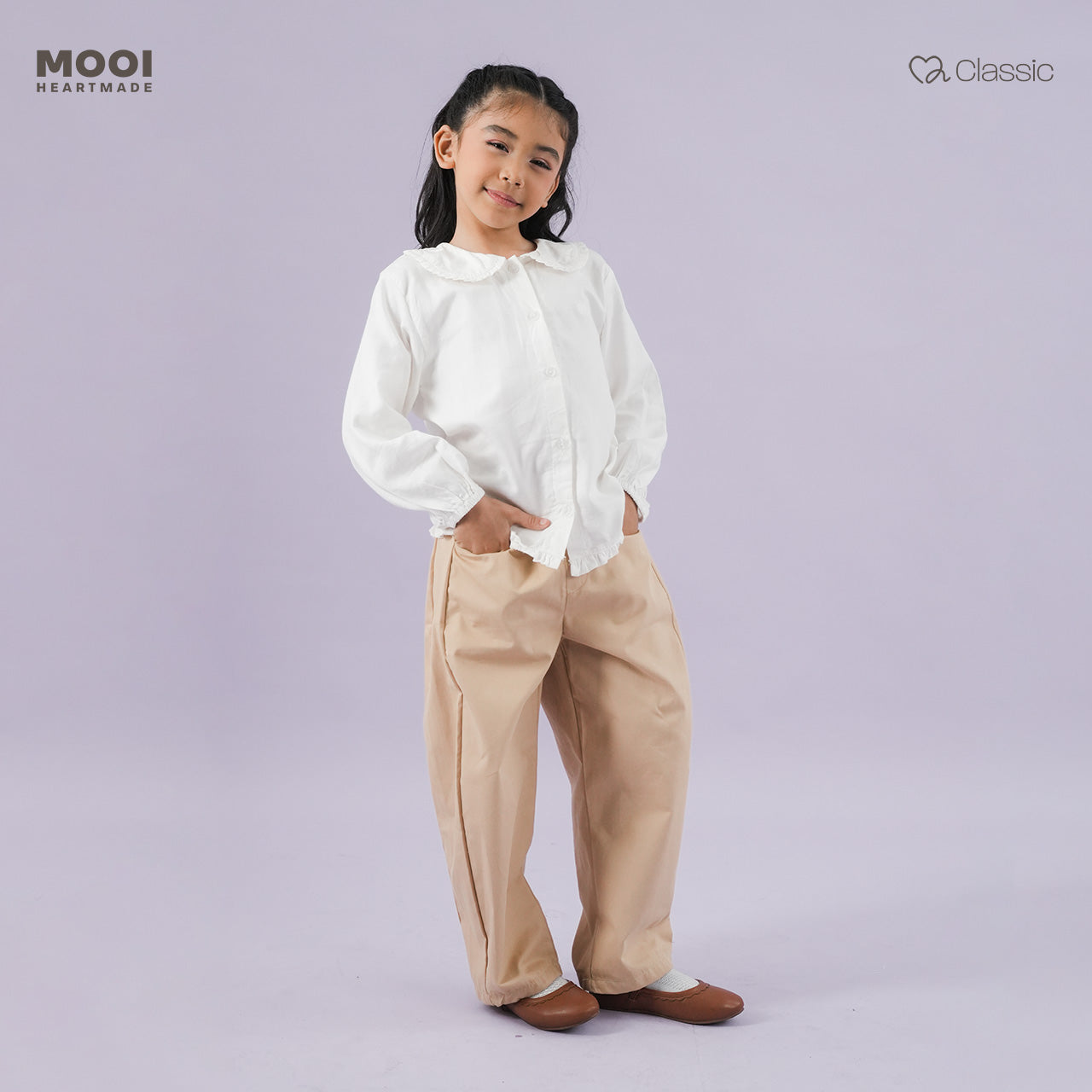 Mooi Celana Panjang Anak Perempuan Classic Barrel Pants