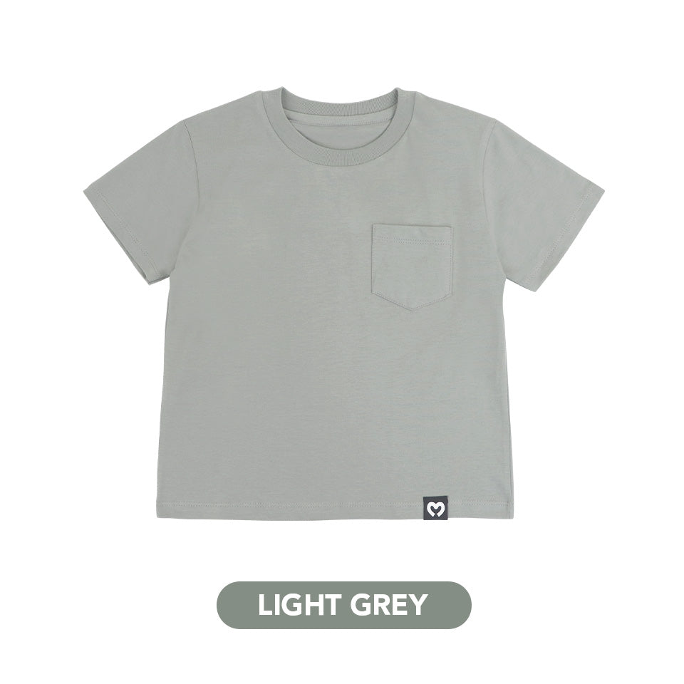 Mooi Kaos Anak Pocket Unisex Comfy T-Shirt Pocket Kids