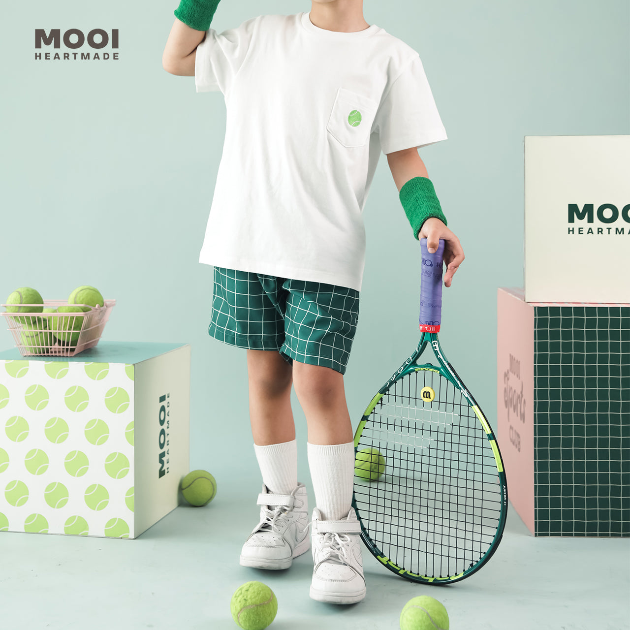 Mooi Setelan Anak Kaos Anak Tshirt Pocket Tee Set