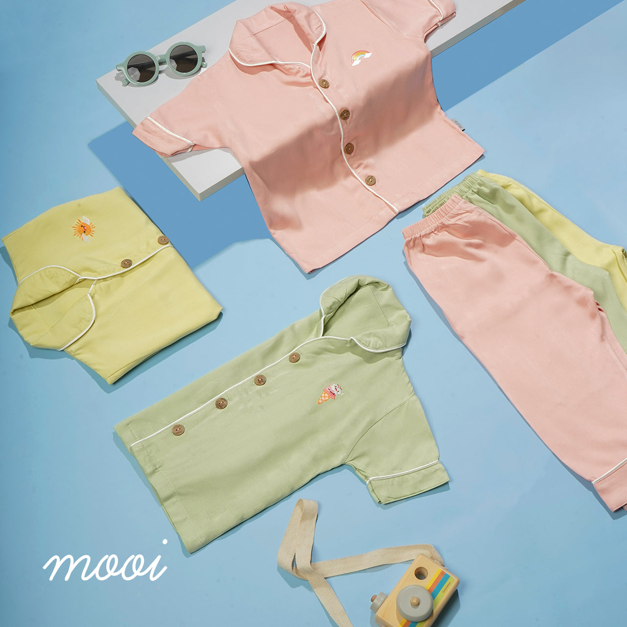 Mooi Piyama Anak Baju Tidur Anak Short Pajamas V1