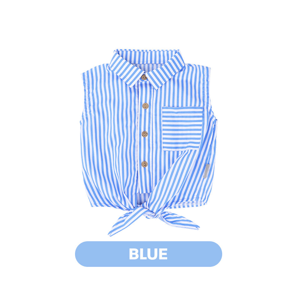 Mooi Kemeja Anak Perempuan Elicia Striped Shirt