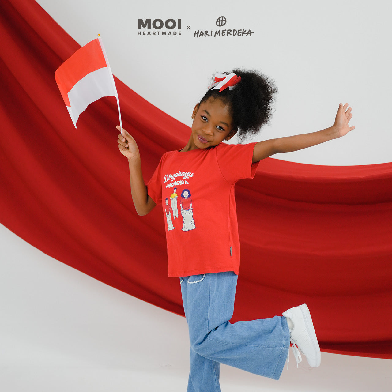 Mooi x Hari Merdeka Kaos Kemerdekaan Anak T-shirt Anak Dirgahayu Indonesia
