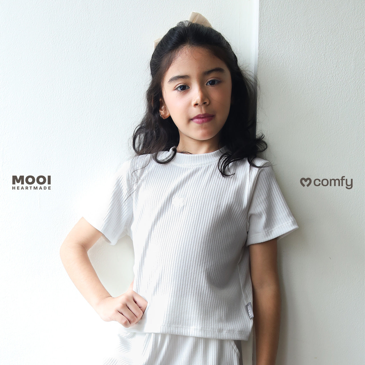 Mooi Atasan Anak Perempuan Comfy Rib Basic Top