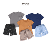 Mooi Setelan Anak Kaos Anak Tshirt Pocket Tee Set