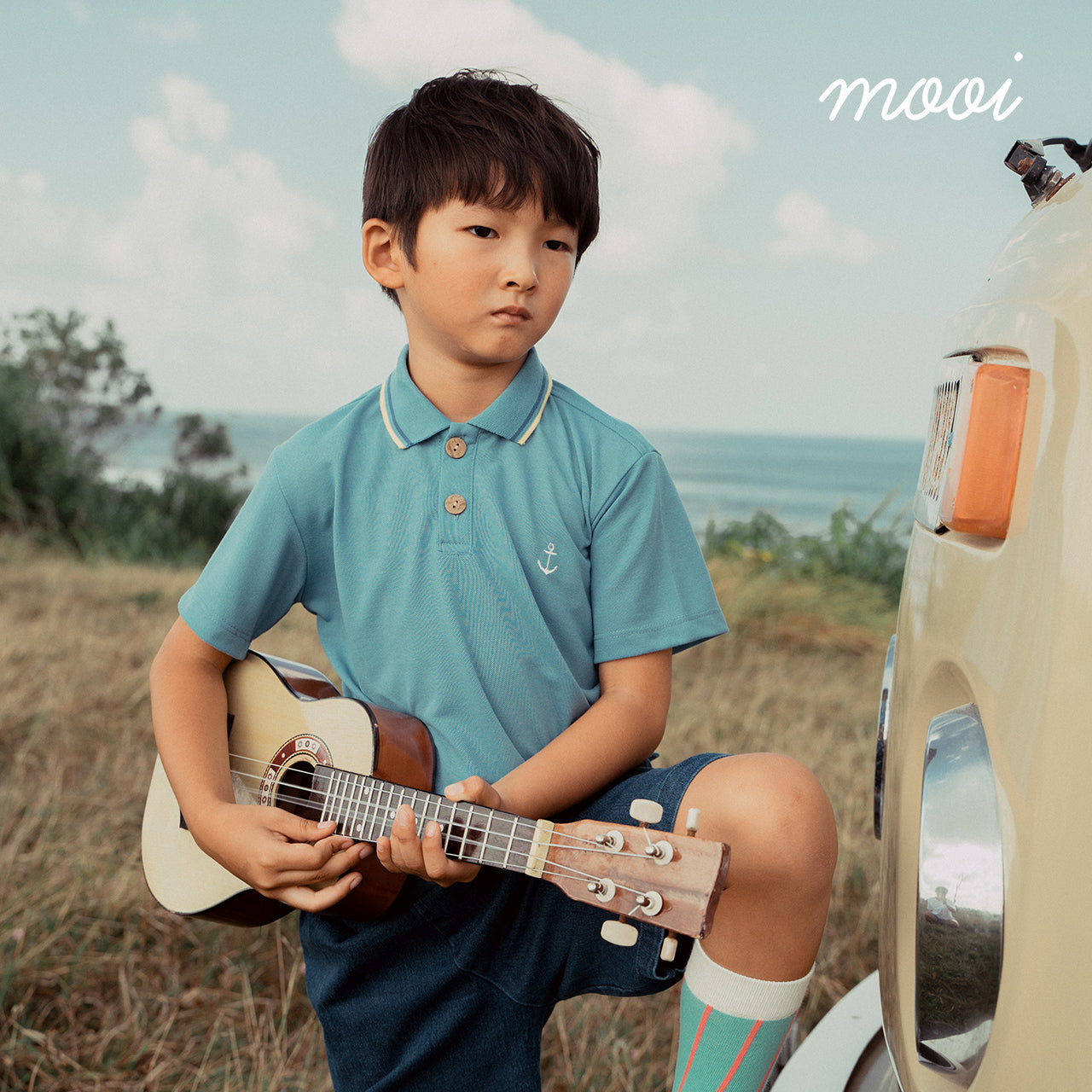 Mooi Kemeja Anak Laki-Laki Polo Shirt V1