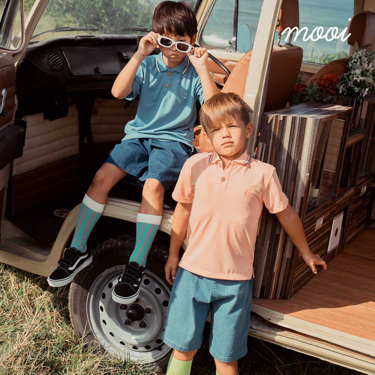 Mooi Kemeja Anak Laki-Laki Polo Shirt V1