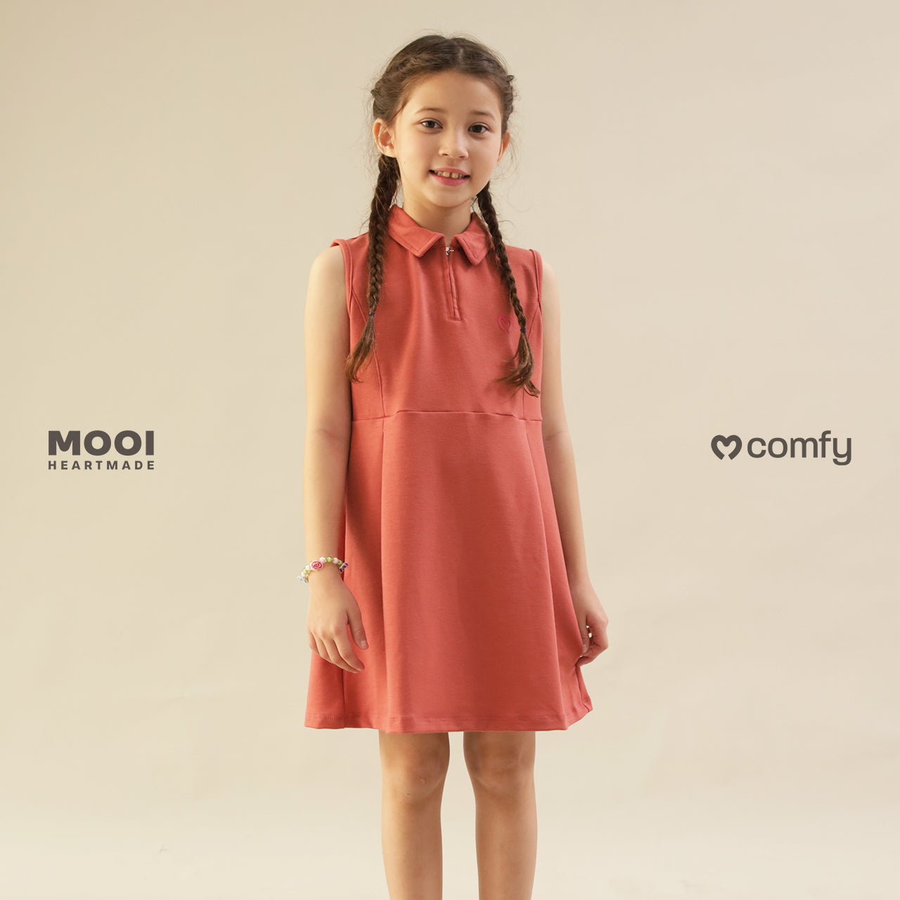 Mooi Dress Anak Perempuan Comfy Girls Polo Dress