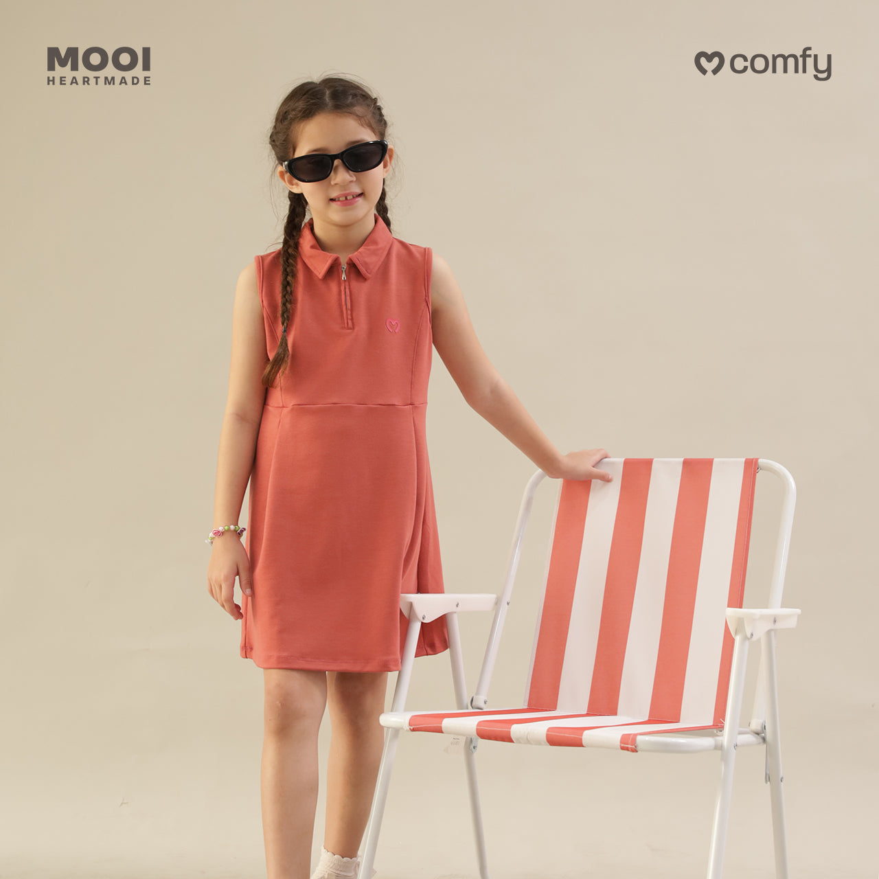 Mooi Dress Anak Perempuan Comfy Girls Polo Dress