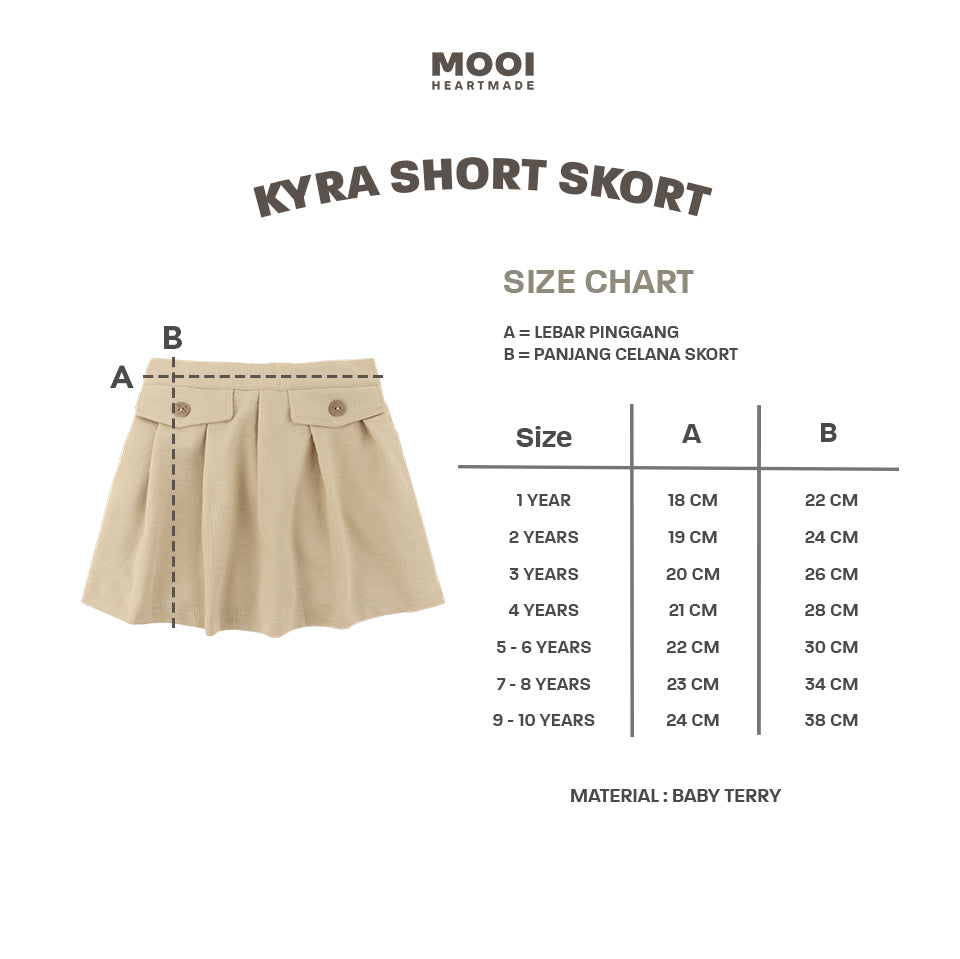 Mooi Rok Celana Skort Anak Perempuan Kyra Skort Pants