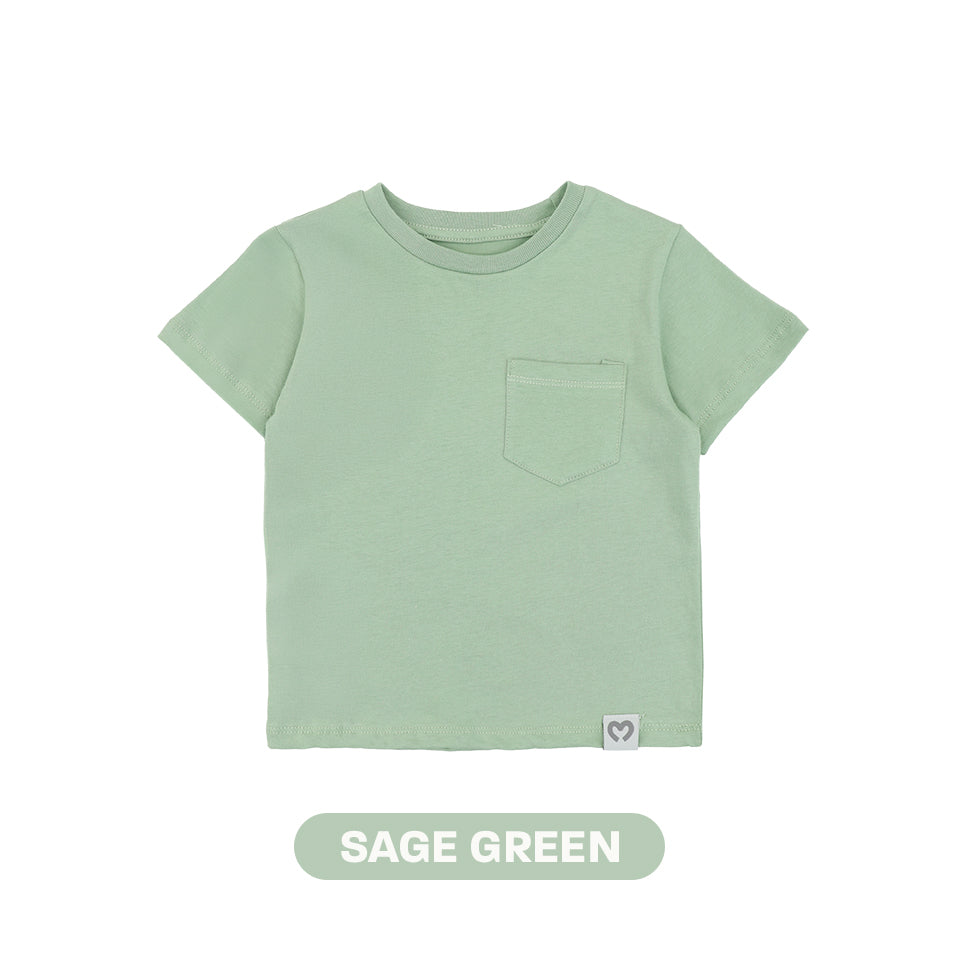 Mooi Kaos Anak Pocket Unisex Comfy T-Shirt Pocket Kids