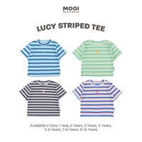 Mooi Atasan Anak Perempuan Lucy Rib Striped Tee