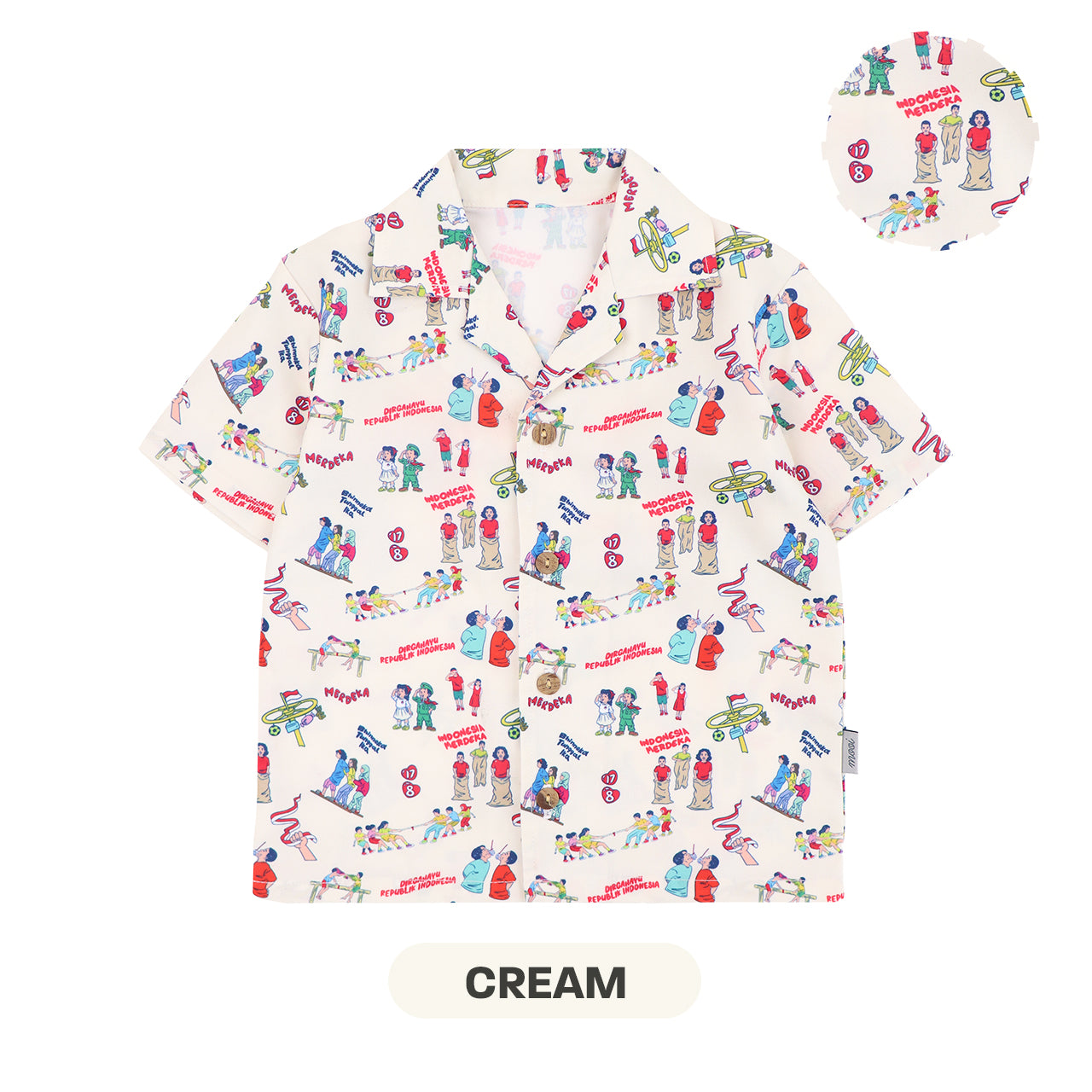 Mooi x Hari Merdeka Kaos Kemerdekaan Kemeja Anak Printed Shirt