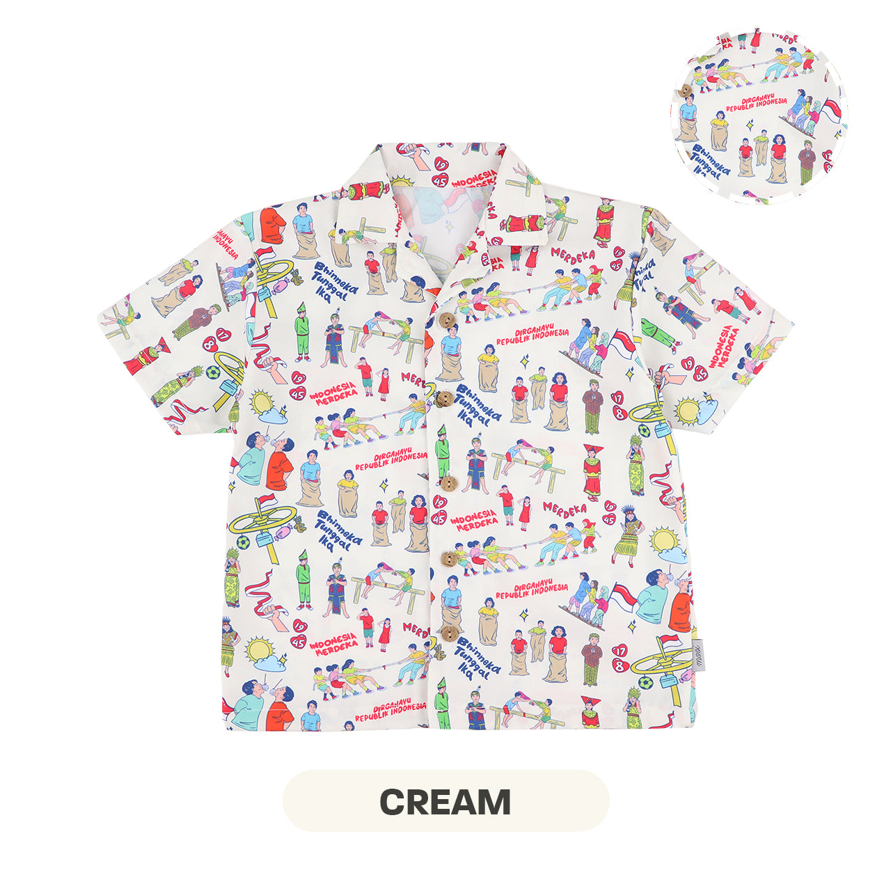 Mooi x Hari Merdeka Kaos Kemerdekaan Kemeja Anak Printed Shirt