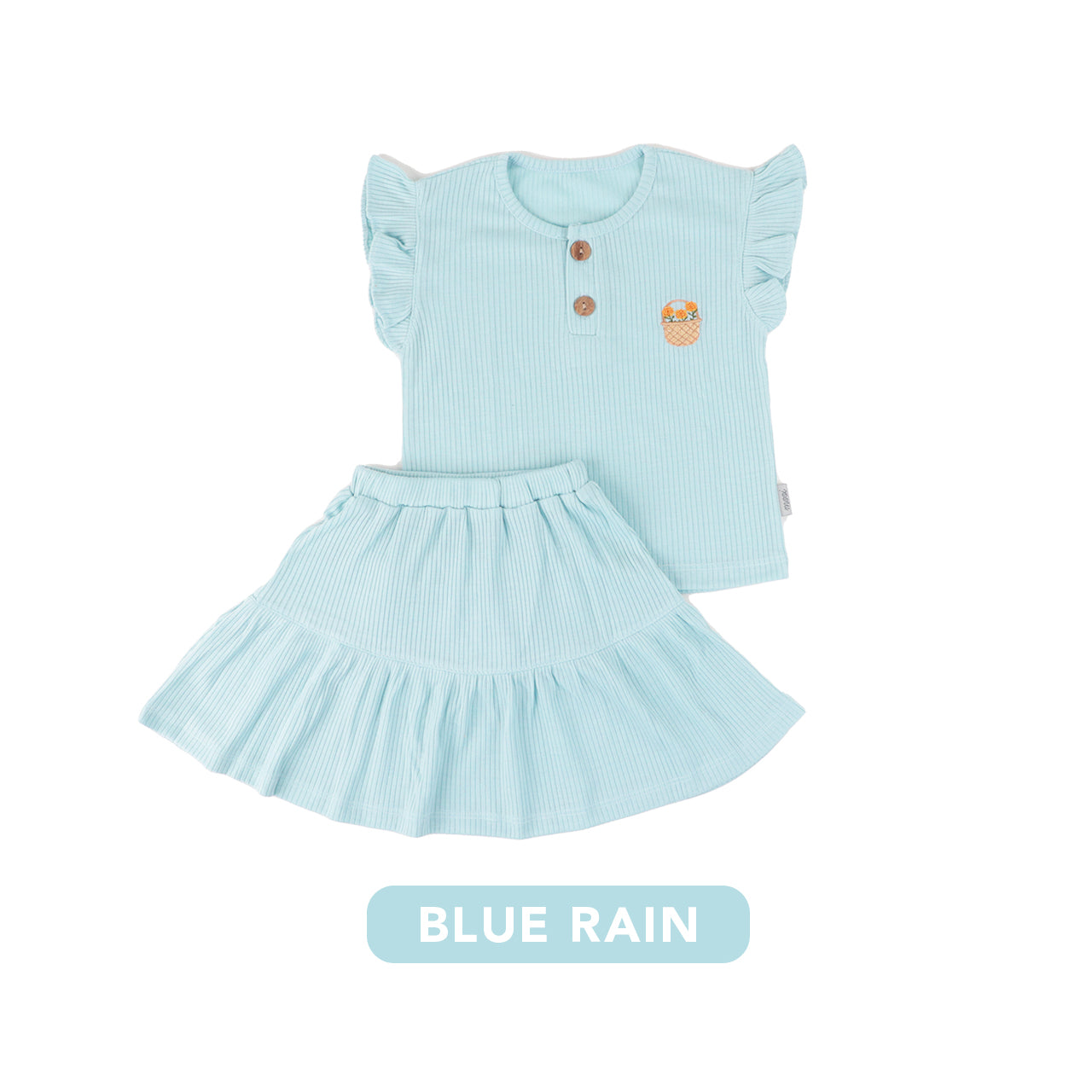 Mooi Setelan Anak Perempuan Narumi Ruffle Set