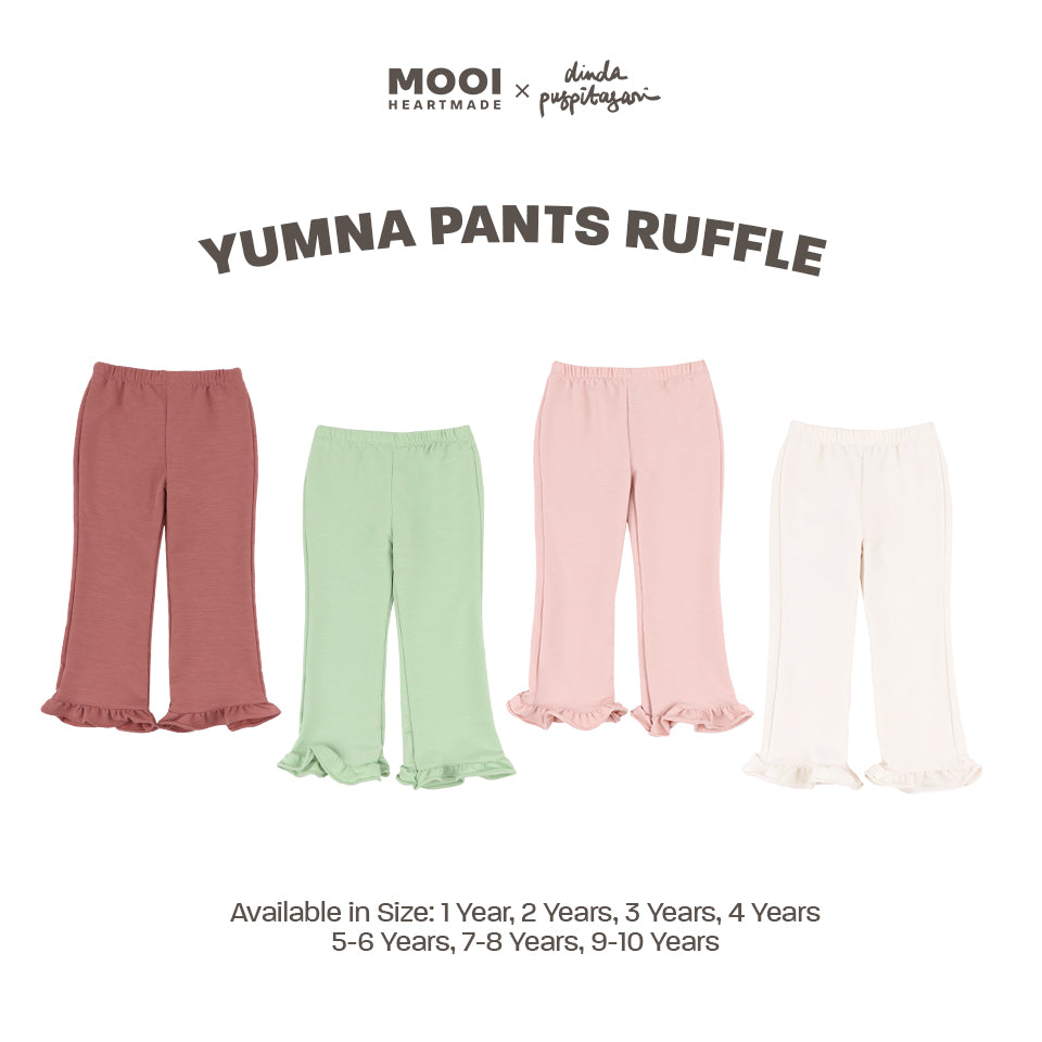 Mooi X Dinda Puspitasari Celana Panjang Anak Perempuan Yumna Pants Ruffle