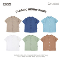 Mooi Kemeja Anak Laki-laki Classic Henry Shirt