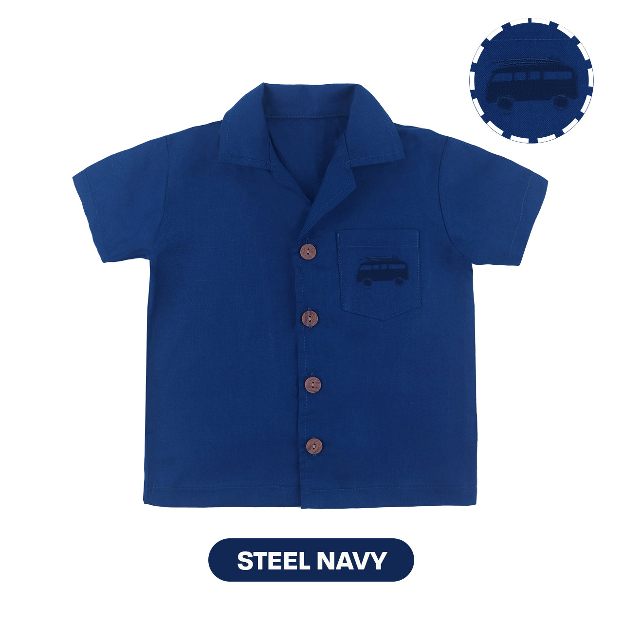 Mooi Kemeja Anak Laki-laki Arka Pocket Shirt