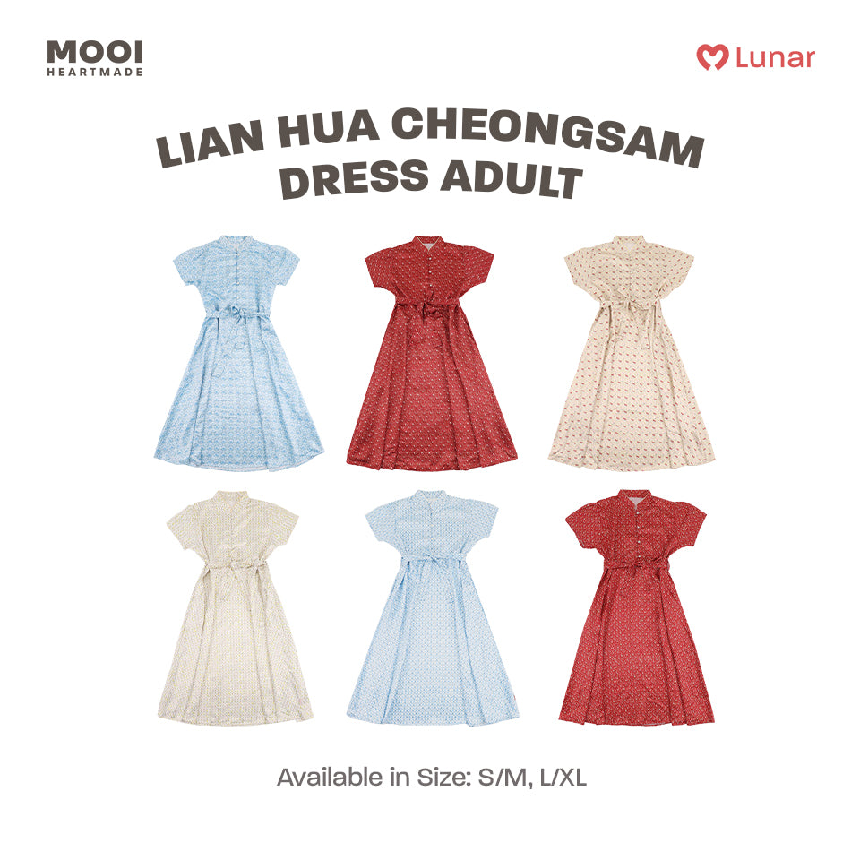 Mooi Dress Dewasa Lunar Collection Lian Hua Cheongsam Dress Adult