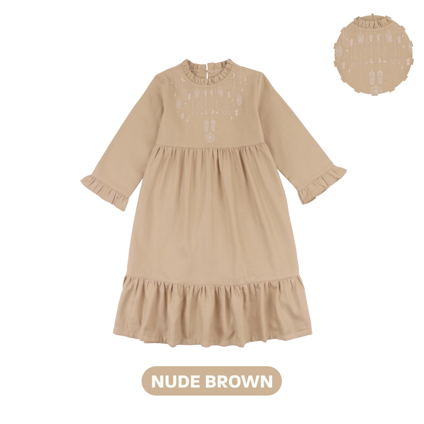 Mooi x Nussa Rarra Gamis Basic Anak Gamis Anak Perempuan Raya Collection