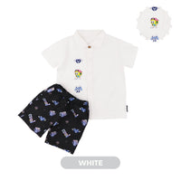 Mooi X Muklay Setelan Anak Laki-laki Kemeja Anak Basic Shirt Set