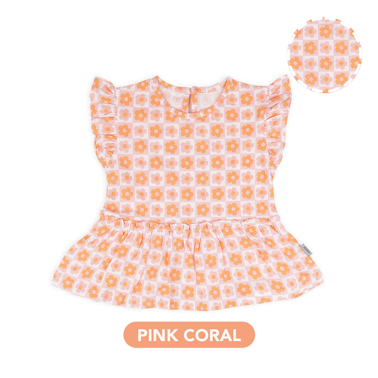 Mooi Atasan Anak Perempuan Minji Ruffle Top