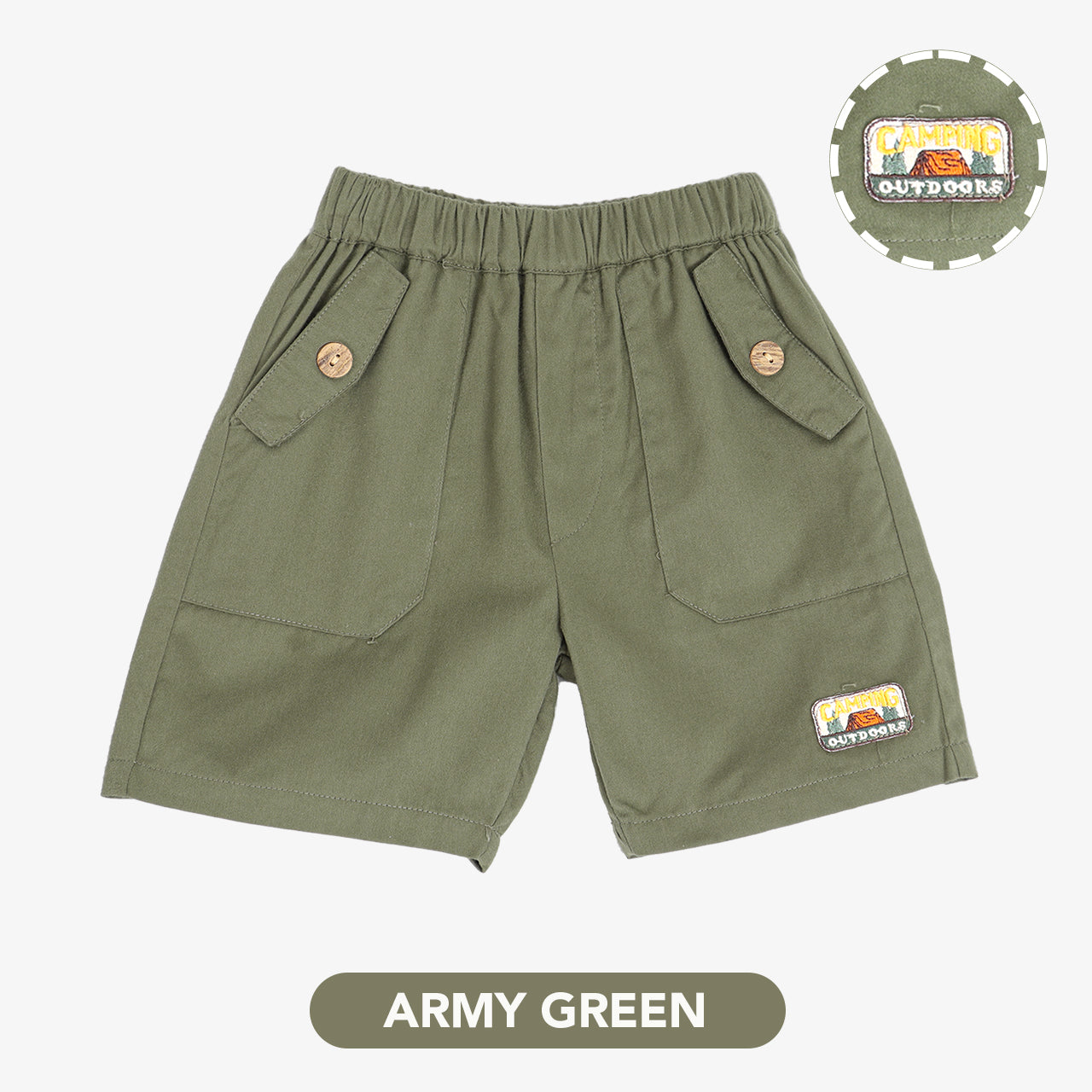 Mooi Celana Pendek Chinos Cargo Anak Alexi Pocket Short Cargo Chinos