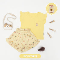 Mooi Setelan Anak Perempuan Ruffle Pocket Tee