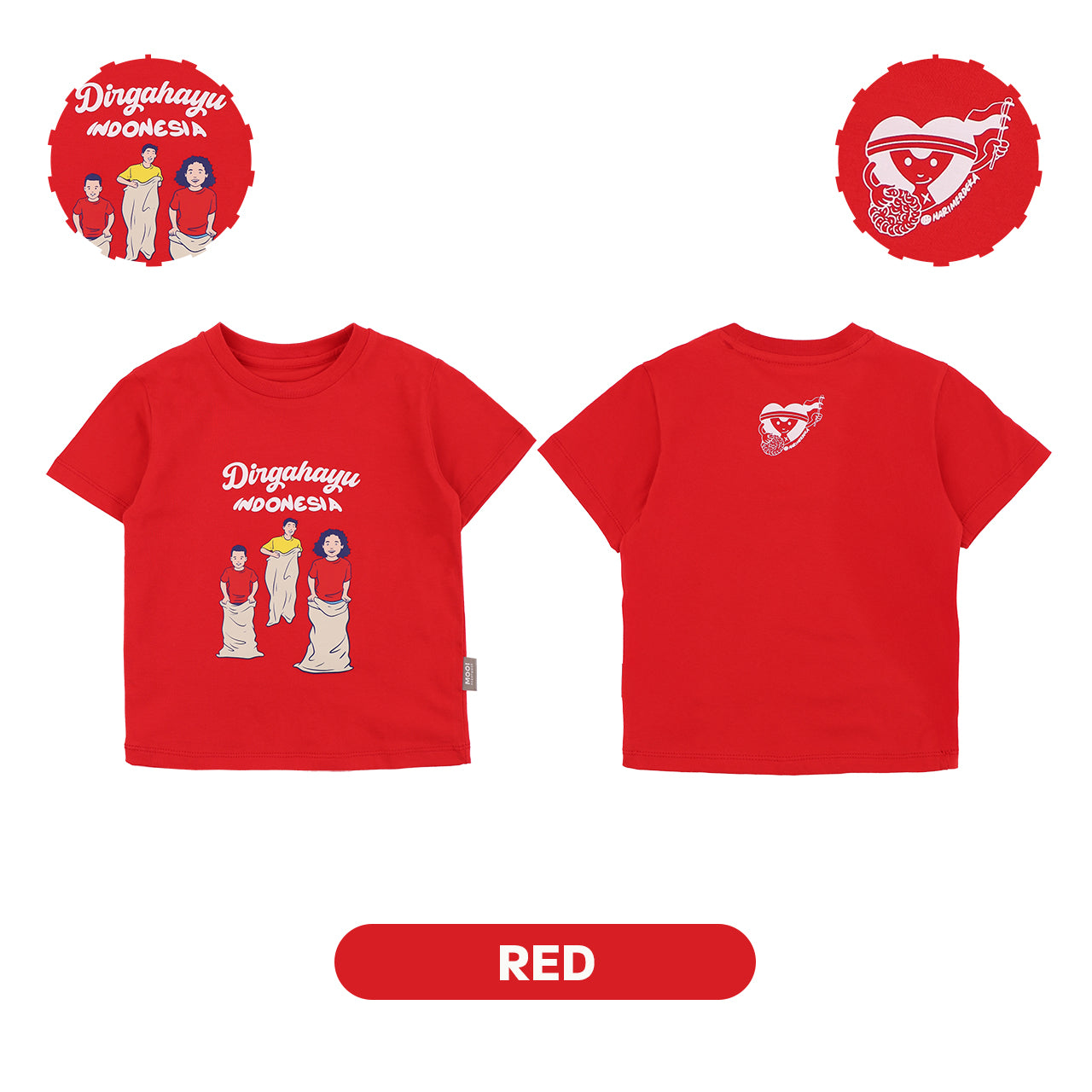 Mooi x Hari Merdeka Kaos Kemerdekaan Anak T-shirt Anak Dirgahayu Indonesia