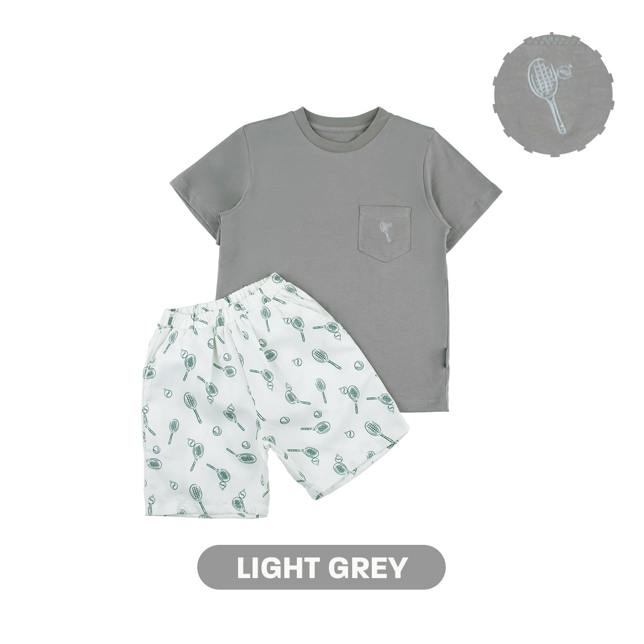 Mooi Setelan Anak Kaos Anak Tshirt Pocket Tee Set