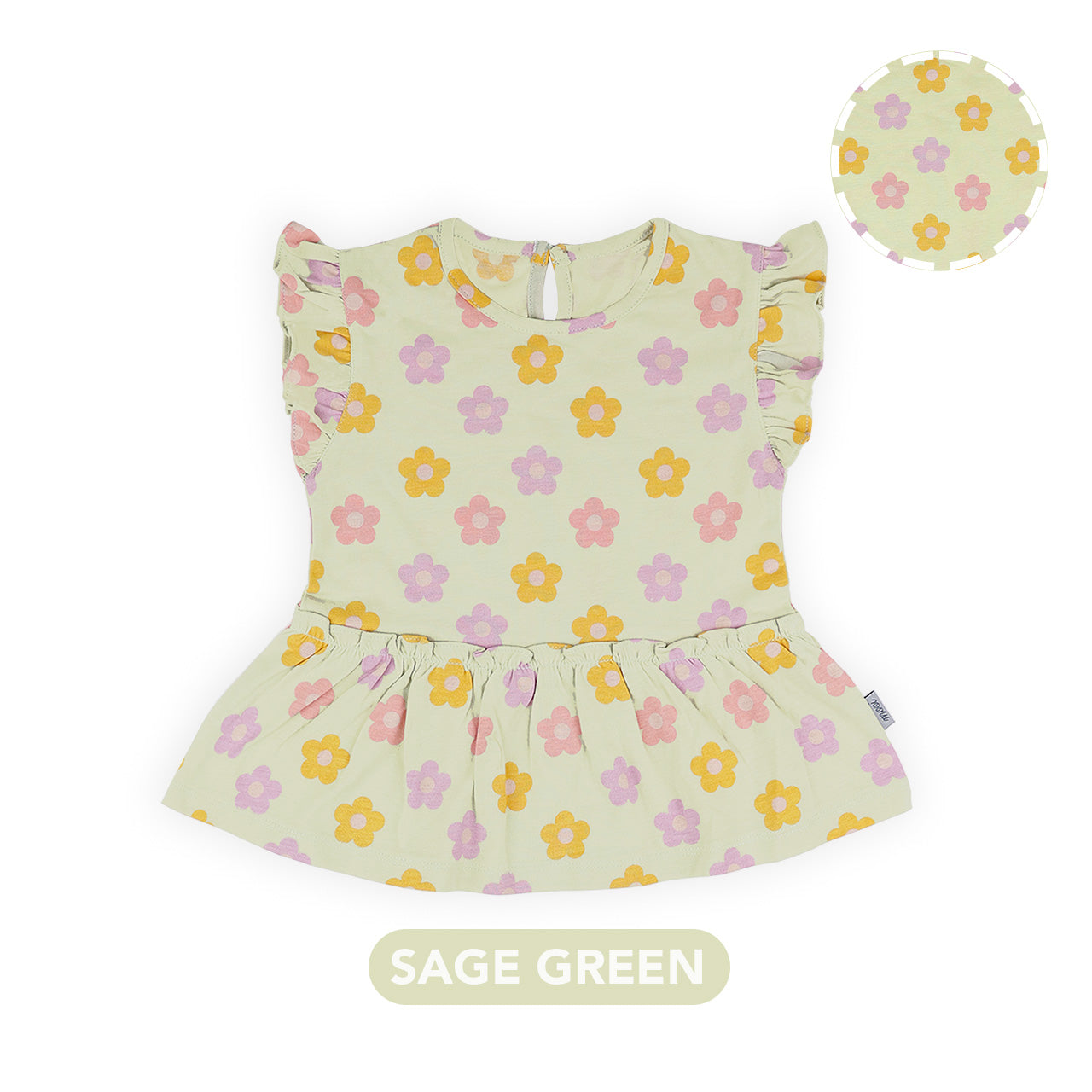 Mooi Atasan Anak Perempuan Minji Ruffle Top