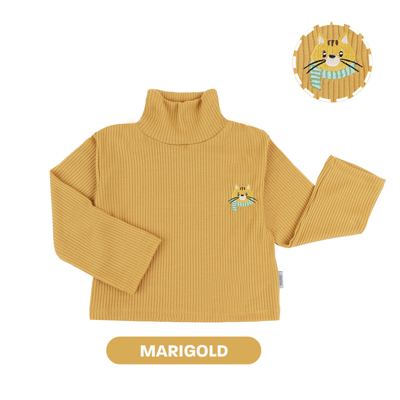 Mooi Atasan Anak Turtle Neck Top V1