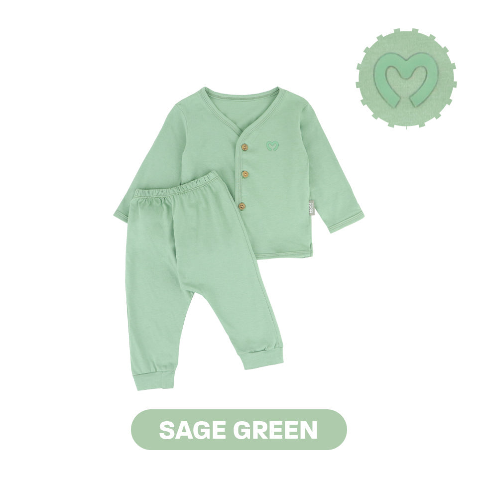 Mooi Setelan Panjang Bayi Comfy Baby Long Button Set