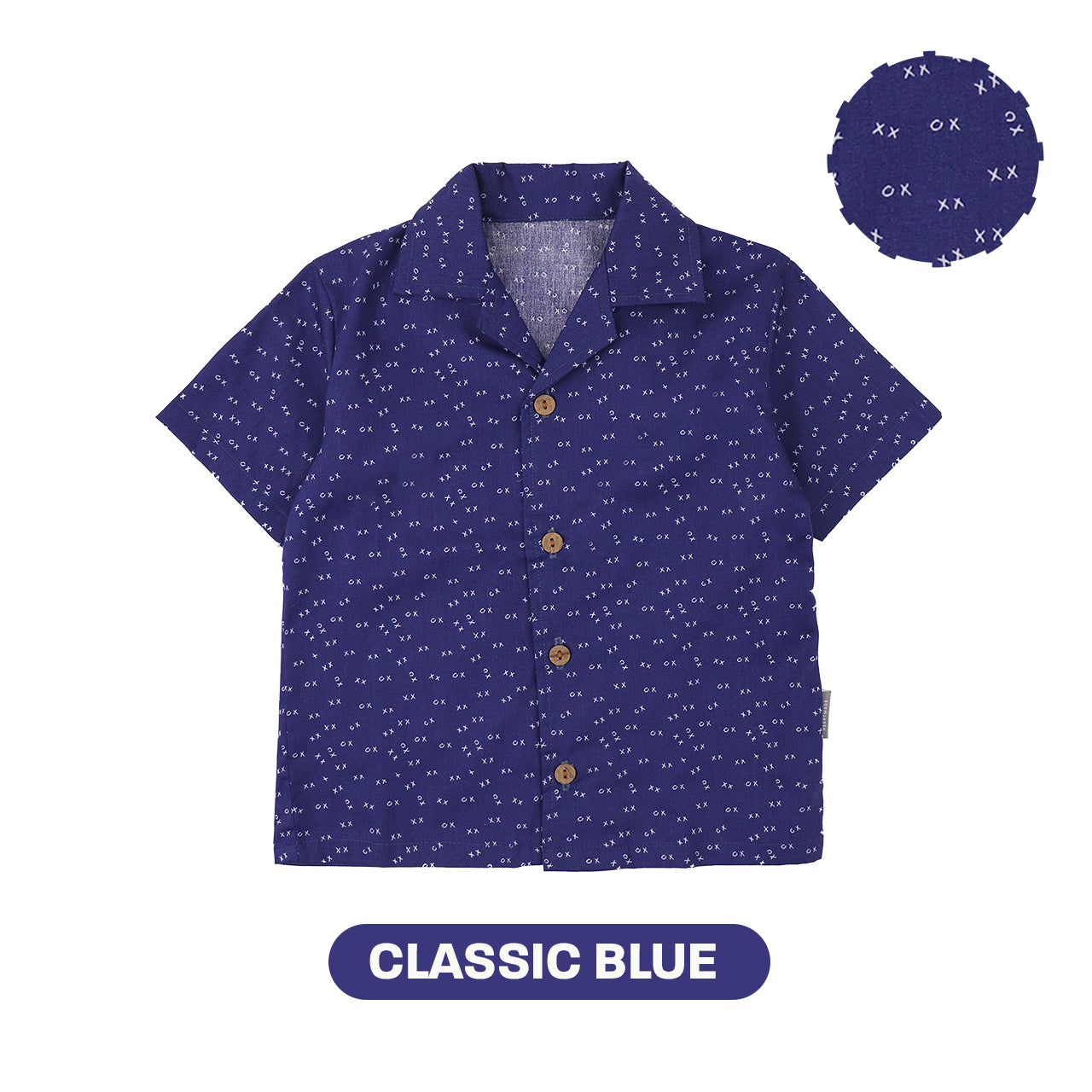 Mooi Kemeja Anak Laki - Laki Kemeja Katun Motif Gama Shirt