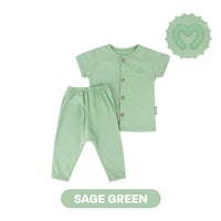 Mooi Setelan Piyama Bayi Comfy Baby Button Pajamas Set