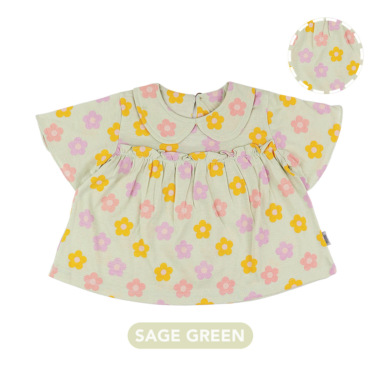 Mooi Atasan Anak Perempuan Rora Ruffle Top