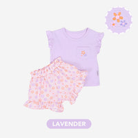 Mooi Setelan Anak Perempuan Ruffle Pocket Tee