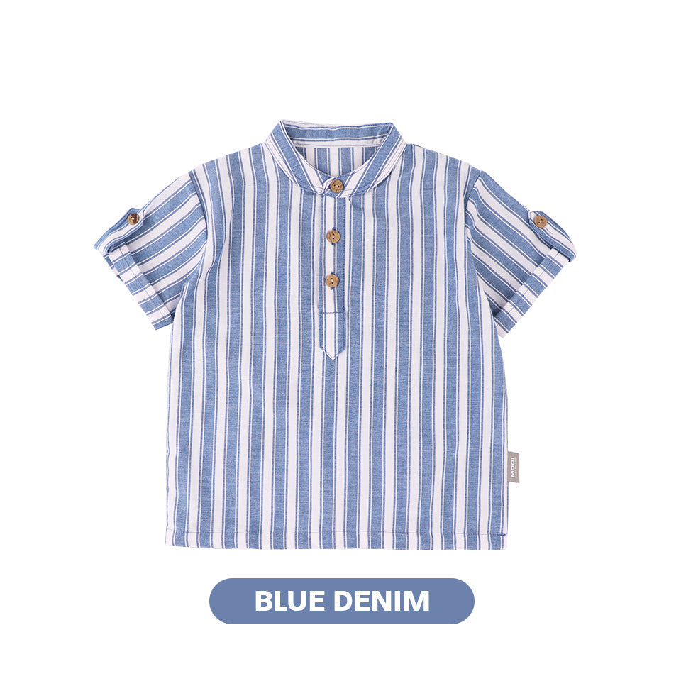 Mooi Kemeja Anak Laki-laki Enzo Striped Shirt